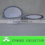 Set of 3 Bowl Shape Handmade Paper Rope Woven Basket thumbnail-2