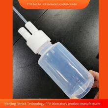 Teflon Pfa Gas Washing Bottle, Polytetrafluoroethylene Gas Absorption Bottle With Connector and Valve, Customizable thumbnail-1
