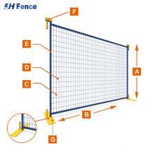 Wholesale Security Hight Quality 6ftx10ft Galvanized & Powder Coated Temporary Fence Canada Construction Site Temp Fencing thumbnail-5