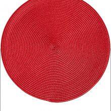 4 Pack Red Round Place Mats Pot Holders Wicker Tablemats Boho Braided Heat Resistant Mats, Plate Chargers for Table thumbnail-2