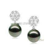 18k Gold Snowflake Shape Wholesale Pearl Earring Settings thumbnail-1