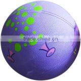 Beautiful Purple 5# Rubber Basketball With Colorful Printing/ Toy Balls