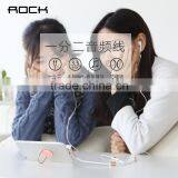 ROCK 3.5mm Audio Cable Y Splitter For IPhone for Android Mobile Phone Fashion 0.3m Audio Video Cable MT-5366 thumbnail-3
