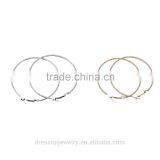 Fashion Jewelry Gold & Silver Plating Matte Surface Big Hoop Earrings Set for Girls thumbnail-1