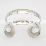 Simple Style Jewelry Punk Geometric Shape Opening Wide Hollow Out Cuff Bangle