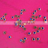 500pcs 3mm Glass Gems Stone Nail Jewelry With Gold Metal Ring thumbnail-6