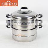 Double Layer Stainless Steel Steamer Pot Steam Cooker thumbnail-2