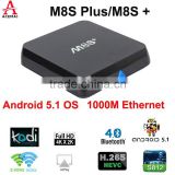 Amlogic S812 quad core M8S plus openelec box linux tv box boot fast and play more fluid