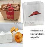 Four Side Sealed Kraft Paper Bag for Fast Food thumbnail-1
