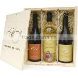 Customized 3 Bottle Wine Box by Real Wood