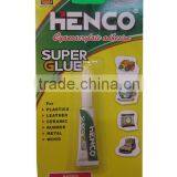 HC-1 Henco Daily DIY Use Super Glue, 502 Super Fast Glue, Cyanoacrylate Adhesive in Tube Packing thumbnail-1