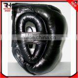 Premium Cowhide Leather MMA Head Guard Black / Red / White / Blue thumbnail-4