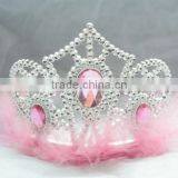 2016 Fashion Metallic Silver Beautiful Princess Plastic Tiara and Crown thumbnail-6
