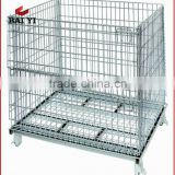 Folding Metal Steel Storage Cages With Wheels