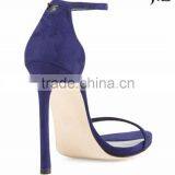 OS09 Sexy Stiletto Plate High Heel Rubber Outsole Fish Toe Suede Strap Ankle Sandals for Women thumbnail-2