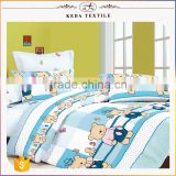 2016 Latest design bedroom set 100% cotton fabric kids cartoon bedding set