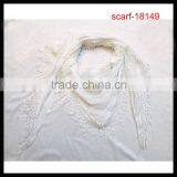 Hot Sale office ladies lace pattern triangle scarf