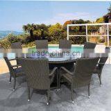Classic & Royal Chinese Rattan Dining Table Arm Chairs thumbnail-1