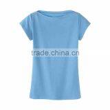 China Factory Whlesales Women Clothing Blank Brand Solid Colord T-shirt / t Shirs /tshirs With Soft Fabric thumbnail-2