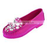 Flat Shoes With Round Soft Leather Low Shoes Women Diamond Peas Shoes thumbnail-4