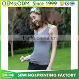 Wholesale Women's 95% Cotton 5% Spandex Vest Woman Athletic Quick Dry Slim Fit Fitness Tank Tops thumbnail-1