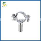 Double Screws Stainless Steel Rubber Lined Pipe Clamp Fast Connection