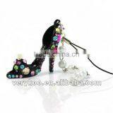 Fashion High-heeled Shoes Crystal KeyChain Jewelry FCA-15115