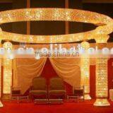 Best Sale Indian Style Mandap , Gold Crystal Bead Wedding Mandap for Sale thumbnail-2
