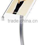 11 x 17 Menu Stand for Floor With Clear Acrylic Frame, Double Curve Pole - Silver(MS-A-012) thumbnail-2