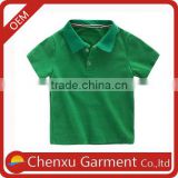 95% cotton 5% spandex polo t-shirts cute green children polo shirt ruffle sleeve raglan kids polo shirts organic quality