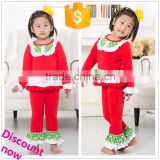 wholesale 2015 new baby outfit with ruffle, christmas outfits for kids