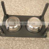 Factory Wholesale Stainless Steel Dog Bowl Dog Feeder Wood Dog Bowl Stand thumbnail-3