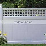 Vinyl Privacy Fence With Trellis Top thumbnail-1
