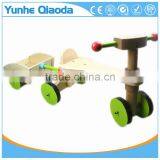 New Fashion Solid Wooden Kids Vehicle Ride on Toy Four-wheeler With Trailer thumbnail-2