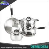 New Style Stainless Steel Mirror Surface 7pcs Cookware Sets Non Stick Cookware thumbnail-2