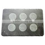 Rough Edge Slate Placemat With Glass Tumbler thumbnail-3