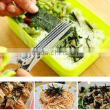 CY145 Multipurpose 5-blade Herb Scissors w/ "Longfinger" Cleaning Brush | Time-Saving Kitchen Shears Chop Herbs Fast thumbnail-6