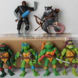 ninja turtles plastic figurines;japanese anime plastic ninja turtles figurines,lovely cartoon mini figure