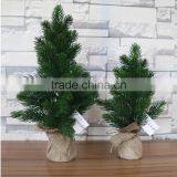 Plastic Mini Pine Tree With Burlap Base for Table Decoration thumbnail-2