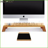 Bamboo Monitor and Computer Stand Riser with Mouse Pad/Office Storage Stand/Homex_FSC/BSCI Factory