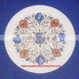 Exclusive Marble Inlay Plate Handcrafted Marble Inlay Plate thumbnail-1