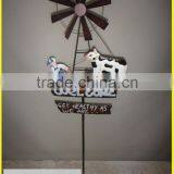 Wholesale Antique Welcome Sign Stand on Stakes With Metal Garden Decoration Windmill thumbnail-2
