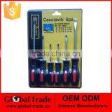T0281 6Pc Screwdriver Set Blade CR-V Screwdriver Set 3 Pc Slotted 3 Pc Phillips Screwdriver Set thumbnail-1