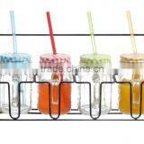 500ml 16oz Mason Jar With Handle and Straw thumbnail-3