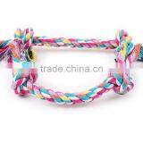 Small Spot Wholesale Selling Pet Dog Rope Toys 16cm Double Knot Woven Cotton Rope Molar Tooth thumbnail-5