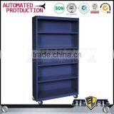 Modern Furniture 5 Shelves Office Metal Bookcases On Wheels thumbnail-6