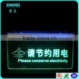 KM-FP27 Wall Hang Acrylic Sign Plate,Perspex Led Sign,Lucite Banner Stand