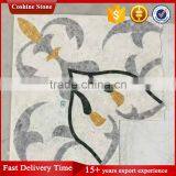 Castle Hanging Flower Pattern no Gap Natural Marble Waterjet Mosaic Floor Tiles thumbnail-5