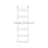 5 Foot Over Door Storage Rack/ 5-Foot Vinyl Covered Steel Over Door Storage Basket Rack thumbnail-2