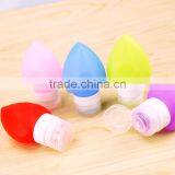 2017 Hot Sale Colorful Heart Shape Travel Bottles Set Silicone Package Bottles Set thumbnail-3